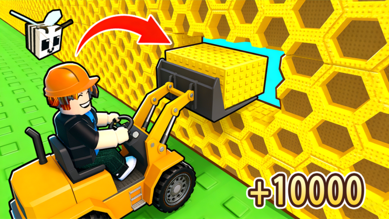 Grow a Beehive Roblox game screenshot showing garden and beehive